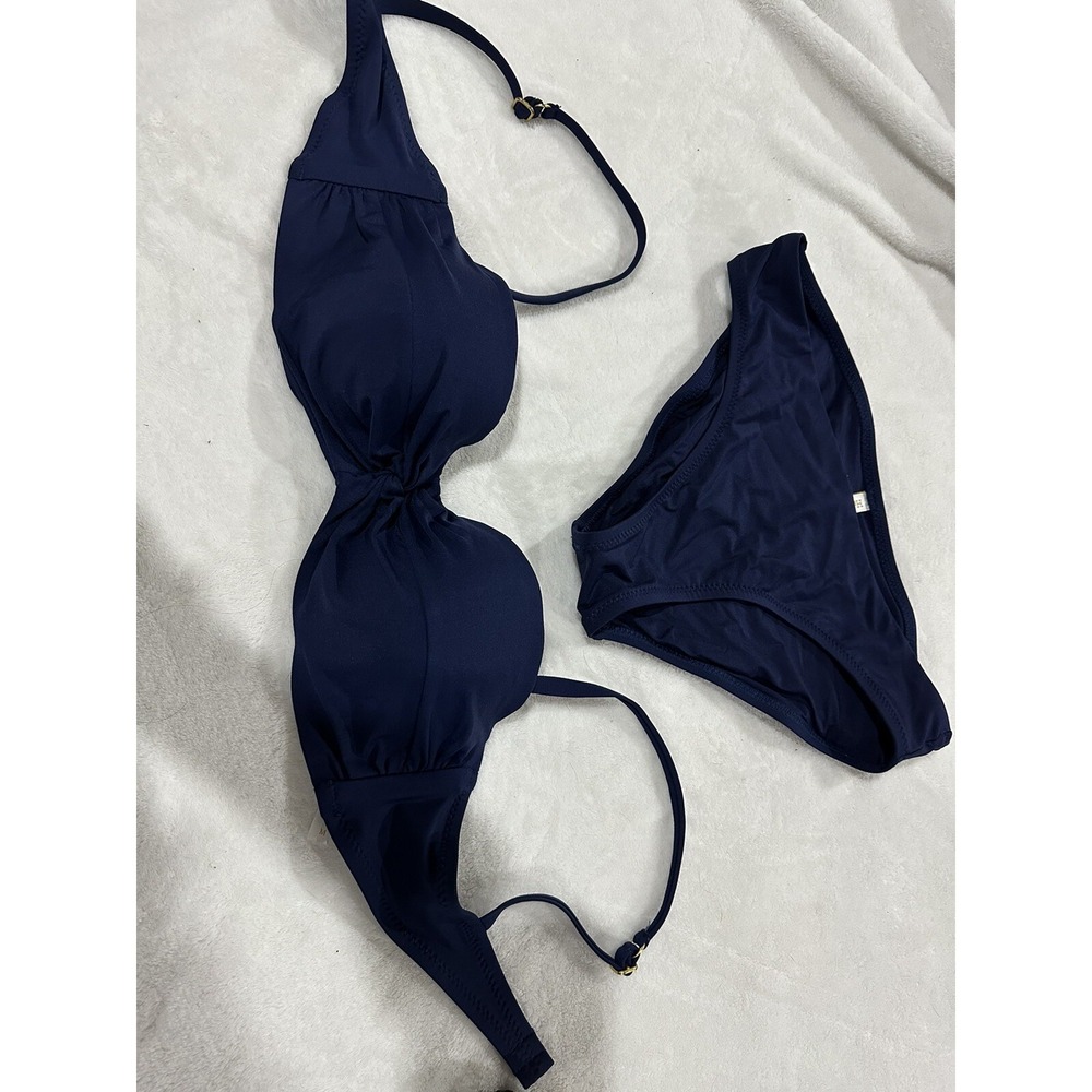 Helen Jon Women Blue Two Piece Swimsuit Size M/S Beach,